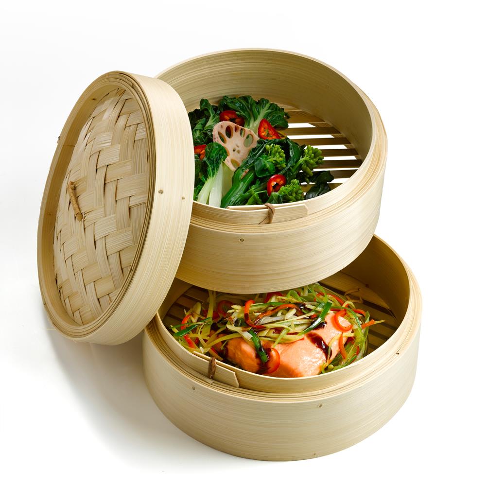 Ken Hom Excellence 2-Tier Bamboo Steamer 20cm